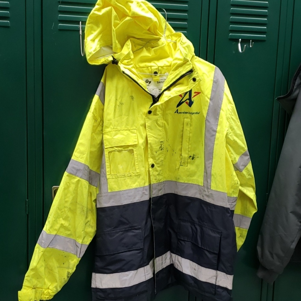 industrial rain parka